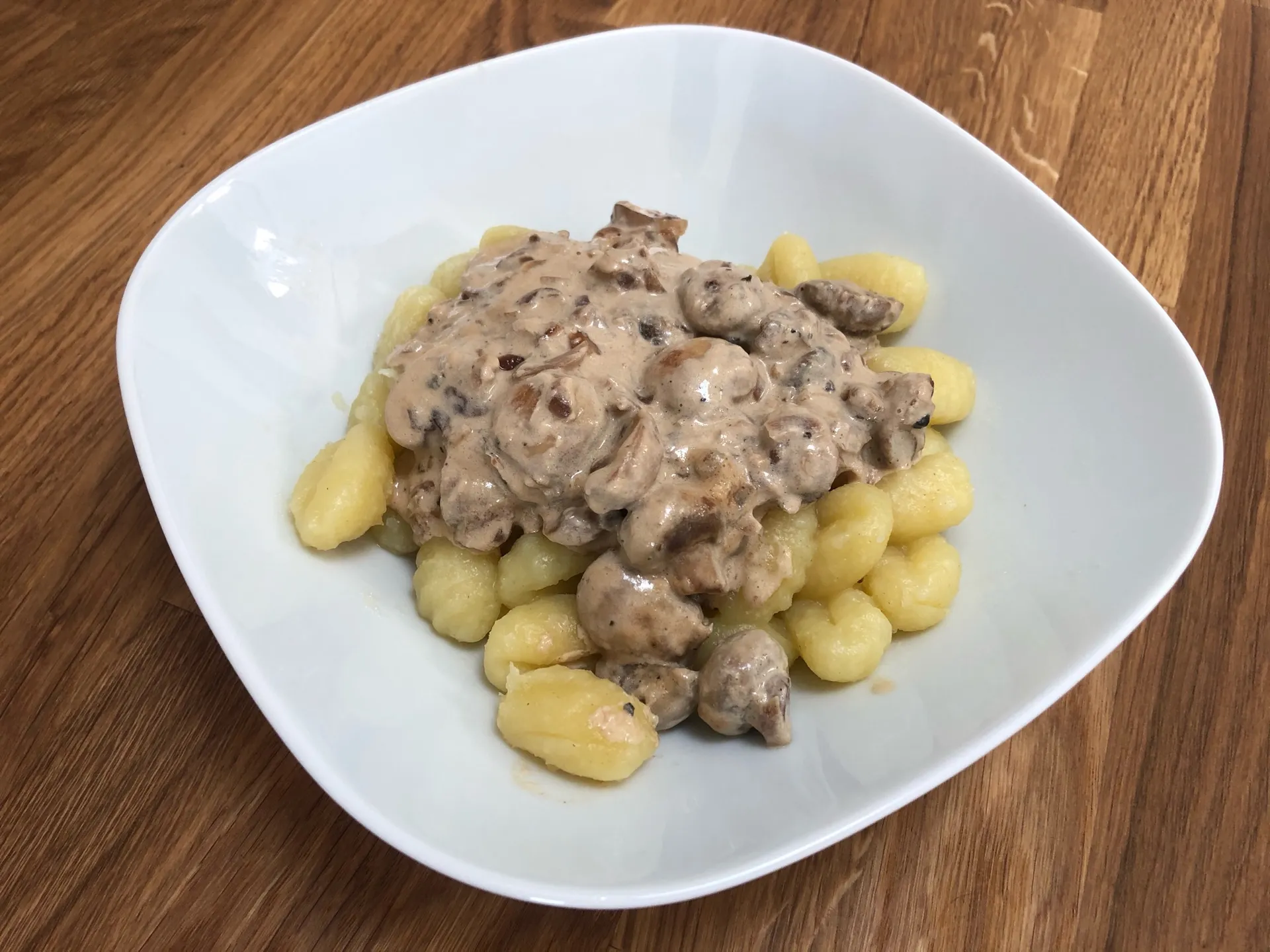 Gnocchi se žampiony